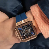 Buy Shop Guess Leo Chronograph Blue Dial Blue Silicone Strap Watch For Men - GW0637G3 USA Online