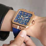 Buy Shop Guess Leo Chronograph Blue Dial Blue Silicone Strap Watch For Men - GW0637G3 USA Online