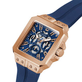Buy Shop Guess Leo Chronograph Blue Dial Blue Silicone Strap Watch For Men - GW0637G3 USA Online
