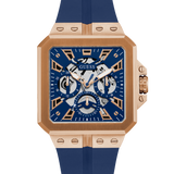 Buy Shop Guess Leo Chronograph Blue Dial Blue Silicone Strap Watch For Men - GW0637G3 USA Online