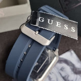 Buy Shop Guess Leo Chronograph Navy Blue Dial Blue Silicone Strap Watch For Men - GW0637G1 USA Online