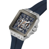 Buy Shop Guess Leo Chronograph Navy Blue Dial Blue Silicone Strap Watch For Men - GW0637G1 USA Online