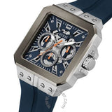 Buy Shop Guess Leo Chronograph Navy Blue Dial Blue Silicone Strap Watch For Men - GW0637G1 USA Online