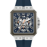 Buy Shop Guess Leo Chronograph Navy Blue Dial Blue Silicone Strap Watch For Men - GW0637G1 USA Online
