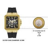 Buy Shop Guess Leo Multifunction Black Dial Black Silicone Strap Watch For Men - GW0637G2 USA Online