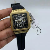 Buy Shop Guess Leo Multifunction Black Dial Black Silicone Strap Watch For Men - GW0637G2 USA Online