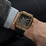 Buy Shop Guess Leo Multifunction Black Dial Black Silicone Strap Watch For Men - GW0637G2 USA Online