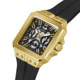 Buy Shop Guess Leo Multifunction Black Dial Black Silicone Strap Watch For Men - GW0637G2 USA Online