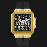 Buy Shop Guess Leo Multifunction Black Dial Black Silicone Strap Watch For Men - GW0637G2 USA Online