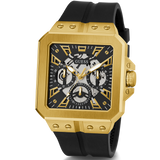 Buy Shop Guess Leo Multifunction Black Dial Black Silicone Strap Watch For Men - GW0637G2 USA Online