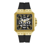 Buy Shop Guess Leo Multifunction Black Dial Black Silicone Strap Watch For Men - GW0637G2 USA Online