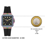 Buy Shop Guess Libra Black Dial Black Silicone Strap Watch For Women - GW0618L3 USA Online