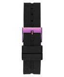 Buy Shop Guess Libra Black Dial Black Silicone Strap Watch For Women - GW0618L3 USA Online