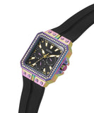 Buy Shop Guess Libra Black Dial Black Silicone Strap Watch For Women - GW0618L3 USA Online