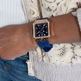 Buy Shop Guess Libra Crystals Blue Dial Blue Silicone Strap Watch For Women - GW0618L2 USA Online