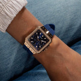 Buy Shop Guess Libra Crystals Blue Dial Blue Silicone Strap Watch For Women - GW0618L2 USA Online