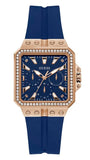 Buy Shop Guess Libra Crystals Blue Dial Blue Silicone Strap Watch For Women - GW0618L2 USA Online