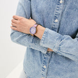 Buy Shop Guess Lily Analog Purple Dial Purple Steel Strap Watch For Women - GW0528L4 USA Online