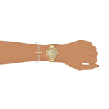 Buy Shop Guess Lily Quartz Gold Dial Gold Steel Strap Watch For Women - GW0528L2 USA Online
