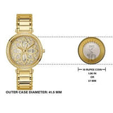 Buy Shop Guess Lily Quartz Gold Dial Gold Steel Strap Watch For Women - GW0528L2 USA Online