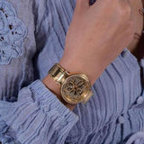 Buy Shop Guess Lily Quartz Gold Dial Gold Steel Strap Watch For Women - GW0528L2 USA Online