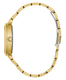 Buy Shop Guess Lily Quartz Gold Dial Gold Steel Strap Watch For Women - GW0528L2 USA Online