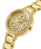 Buy Shop Guess Lily Quartz Gold Dial Gold Steel Strap Watch For Women - GW0528L2 USA Online