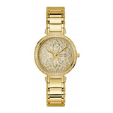 Buy Shop Guess Lily Quartz Gold Dial Gold Steel Strap Watch For Women - GW0528L2 USA Online