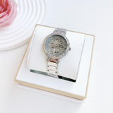 Buy Shop Guess Lily Quartz Silver Dial Silver Steel Strap Watch For Women - GW0528L1 USA Online
