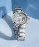 Buy Shop Guess Lily Quartz Silver Dial Silver Steel Strap Watch For Women - GW0528L1 USA Online