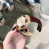 Buy Shop Guess Limelight Analog White Dial Brown Leather Strap Watch For Women - W0775l14 USA Online