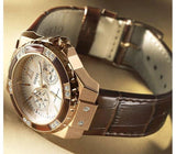 Buy Shop Guess Limelight Analog White Dial Brown Leather Strap Watch For Women - W0775l14 USA Online