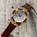 Buy Shop Guess Limelight Analog White Dial Brown Leather Strap Watch For Women - W0775l14 USA Online