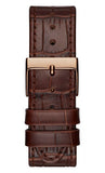 Buy Shop Guess Limelight Analog White Dial Brown Leather Strap Watch For Women - W0775l14 USA Online