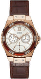 Buy Shop Guess Limelight Analog White Dial Brown Leather Strap Watch For Women - W0775l14 USA Online