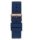 Guess Limelight Blue Dial Blue Silicone Strap Watch For Women - W1053L1