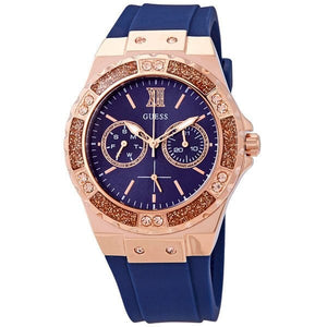 Buy Shop Guess Limelight Blue Dial Blue Silicone Strap Watch For Women - W1053L1 USA Online