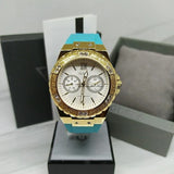 Buy Shop Guess Limelight Crystal White Dial Light Blue Rubber Strap Watch for Women - W1053L6 USA Online