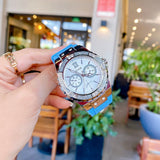 Buy Shop Guess Limelight Crystals White Dial Blue Rubber Strap Watch for Women - W1053L5 USA Online