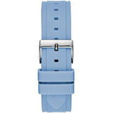 Buy Shop Guess Limelight Crystals White Dial Blue Rubber Strap Watch for Women - W1053L5 USA Online