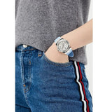 Buy Shop Guess Limelight Crystals White Dial Blue Rubber Strap Watch for Women - W1053L5 USA Online