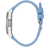 Buy Shop Guess Limelight Crystals White Dial Blue Rubber Strap Watch for Women - W1053L5 USA Online