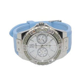 Buy Shop Guess Limelight Crystals White Dial Blue Rubber Strap Watch for Women - W1053L5 USA Online