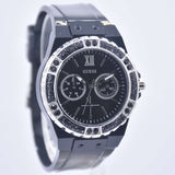 Buy Shop Guess Limelight Diamonds Black Dial Black Rubber Strap Watch for Women - GW0041L5 USA Online