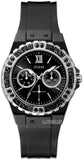 Buy Shop Guess Limelight Diamonds Black Dial Black Rubber Strap Watch for Women - GW0041L5 USA Online
