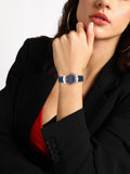 Buy Shop Guess Limelight Quartz Analog Blue Dial Blue Denim Strap Watch For Women - W0775l10 USA Online