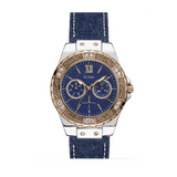Buy Shop Guess Limelight Quartz Analog Blue Dial Blue Denim Strap Watch For Women - W0775l10 USA Online