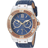 Buy Shop Guess Limelight Quartz Analog Blue Dial Blue Denim Strap Watch For Women - W0775l10 USA Online