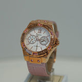 Buy Shop Guess Limelight Quartz Analog White Dial Pink Leather Strap Watch For Women - W0775l3 USA Online