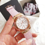 Buy Shop Guess Limelight Quartz Analog White Dial Pink Leather Strap Watch For Women - W0775l3 USA Online